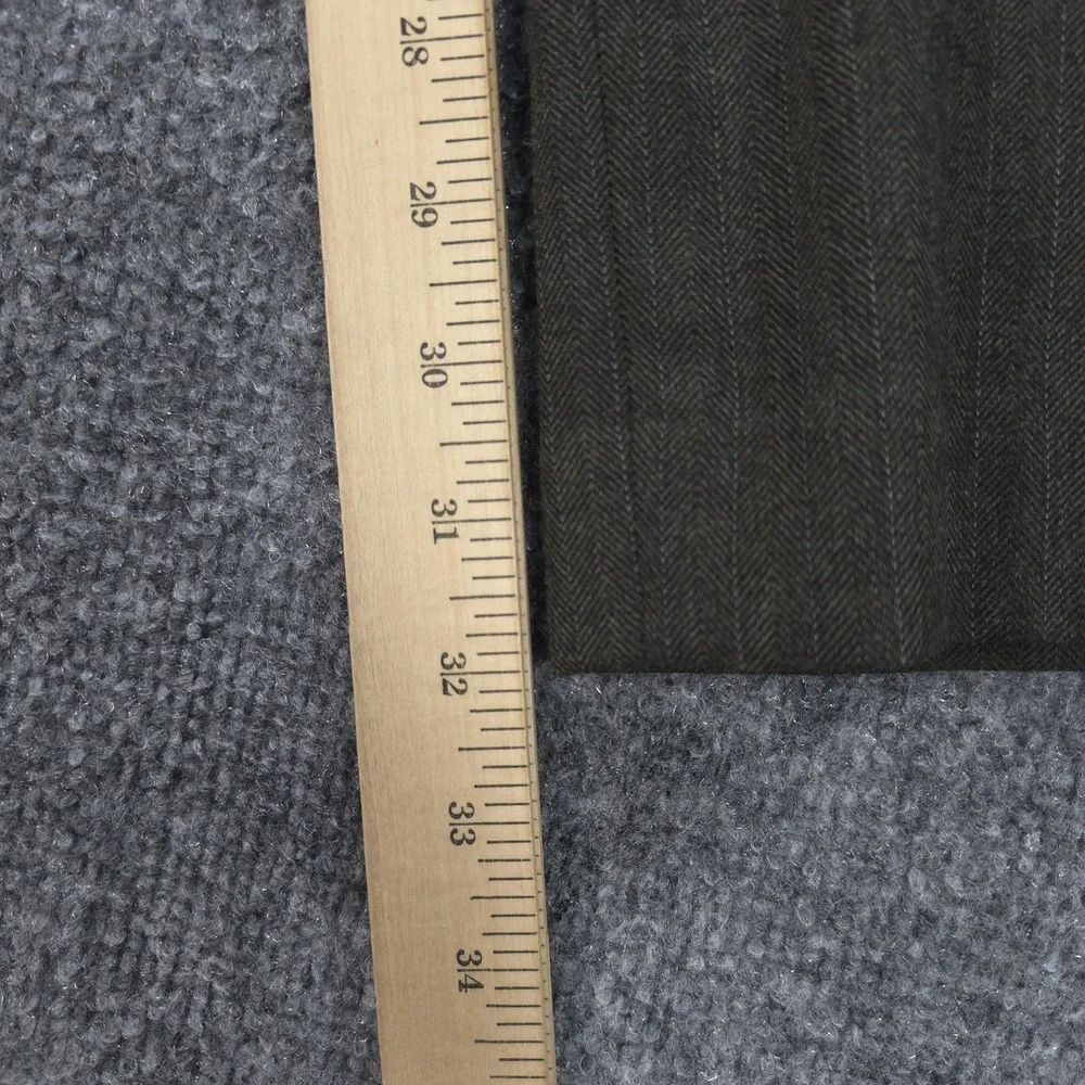 Vintage Polo Ralph Lauren Pants Mens 35x32 Brown Herringbone‎ Wool Tweed Slacks